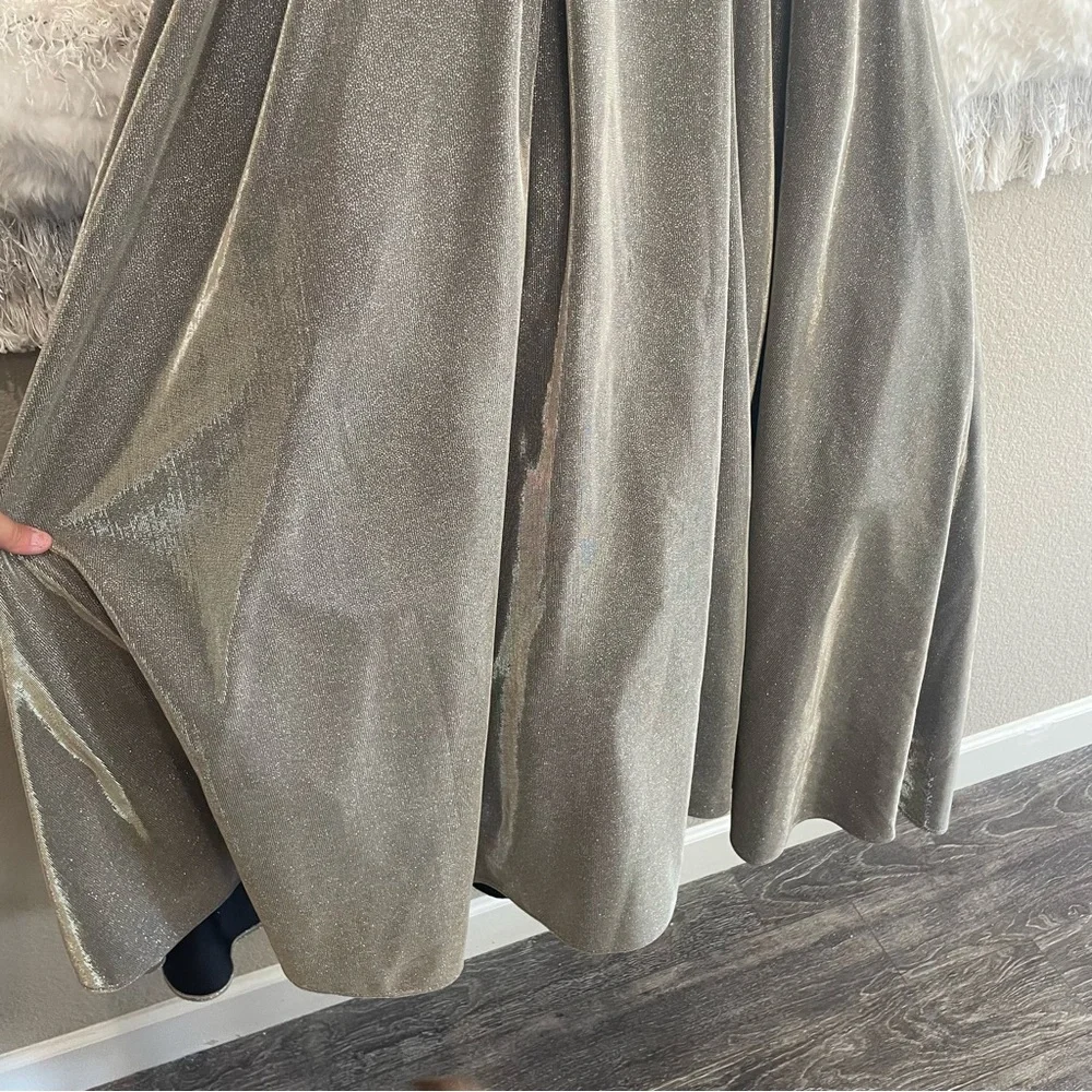 Betsy & Adam Womens Metallic Hi-Low Evening Dress - Picture 7 of 14